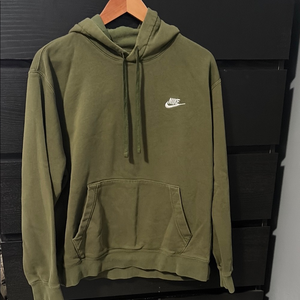 Nike Olive Green Men's Hoodie Sweatshirt